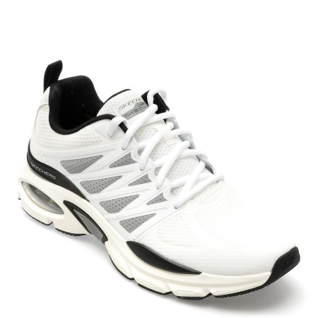 Pantofi sport SKECHERS albi, SKECH-AIR VENTURA, din material textil, barbati