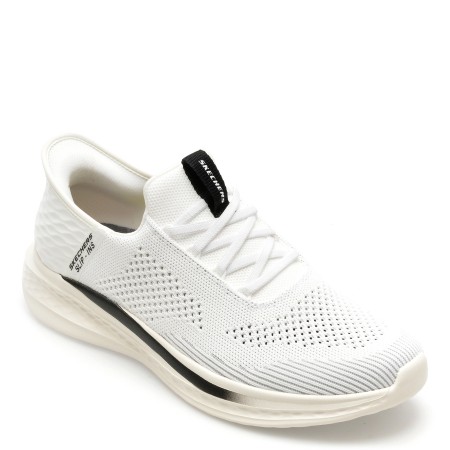 Pantofi sport SKECHERS albi, SLADE, din material textil, barbati