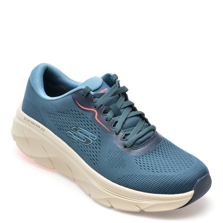 Pantofi sport SKECHERS bleumarin, D LUX WALKER 2.0, din material texil, barbati