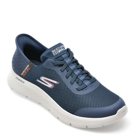 Pantofi sport SKECHERS bleumarin, GO WALK FLEX, din material textil, barbati