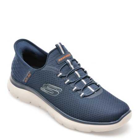 Pantofi sport SKECHERS bleumarin, SUMMITS, din material textil, barbati