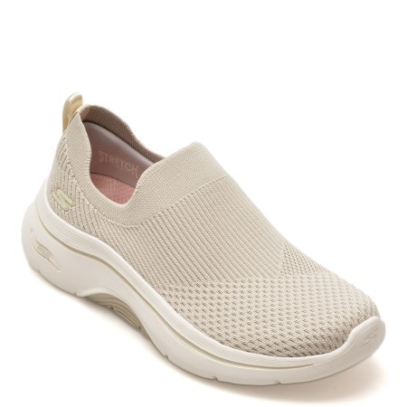 Pantofi sport SKECHERS gri, GO WALK ARCH FIT 2.0, din material textil, femei