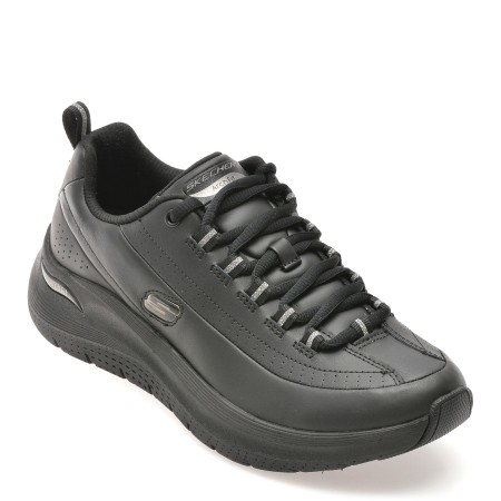 Pantofi sport SKECHERS negri, 150061, din piele naturala, femei