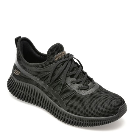 Pantofi sport SKECHERS negri, BOBS GEO, din material textil, femei