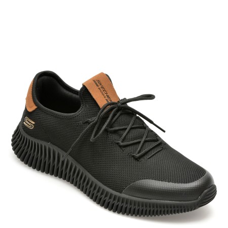 Pantofi sport SKECHERS negri, BOBS GEO, din material textil, barbati
