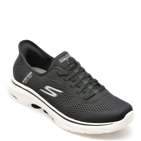 Pantofi sport SKECHERS negri, GO WALK 7, din material textil, barbati