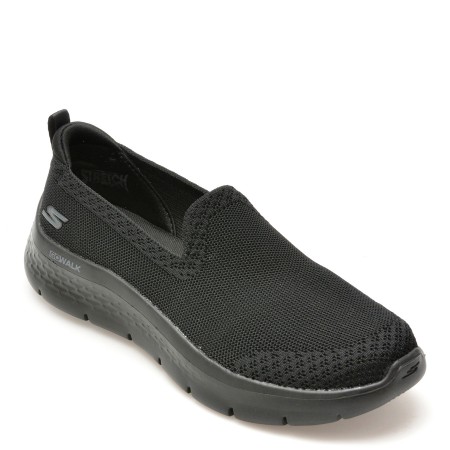 Pantofi sport SKECHERS negri, GO WALK FLEX, din material textil, femei