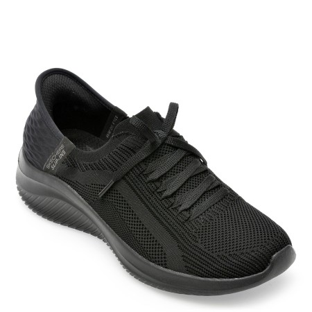 Pantofi sport SKECHERS negri, ULTRA FLEX 3.0, din piele ecologica, femei