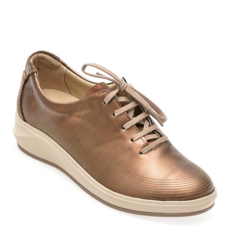 Pantofi SUAVE bronz, 13013GT, din piele naturala, femei