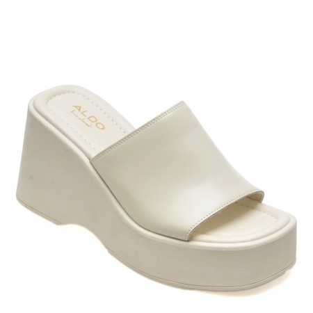 Papuci casual ALDO albi, 13542774, din piele naturala, femei