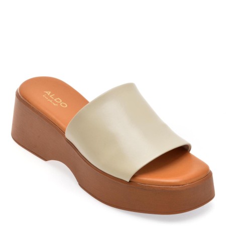 Papuci casual ALDO albi, 13578761, din piele naturala, femei