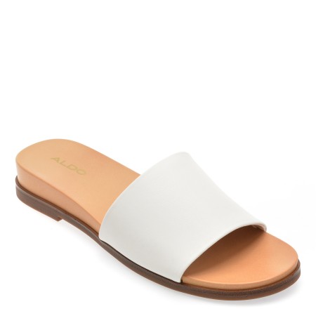 Papuci casual ALDO albi, 13734068, din piele ecologica, femei