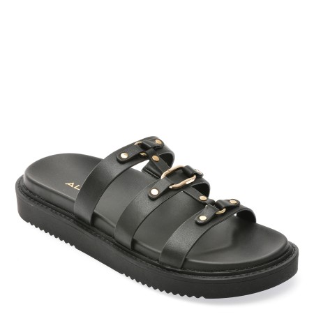 Papuci casual ALDO negre, 13740424, din piele naturala, femei