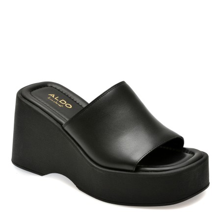 Papuci casual ALDO negri, BETTA0011, din piele naturala, femei