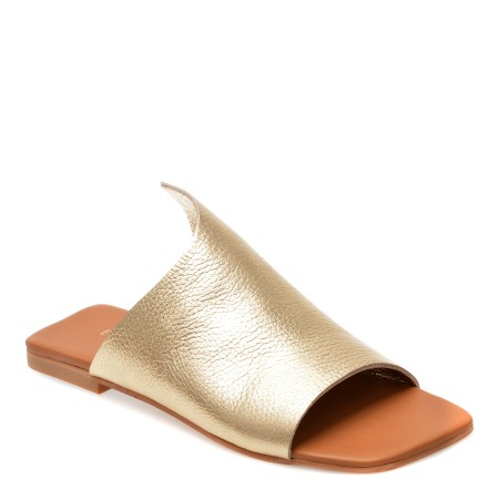 Papuci casual EPICA aurii, 260400, din piele naturala, femei