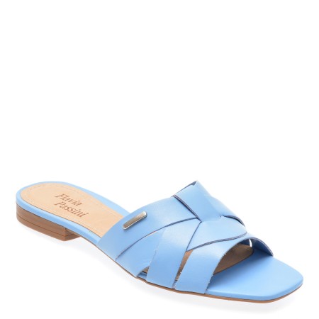 Papuci casual FLAVIA PASSINI albastri, 356601, din piele naturala, femei