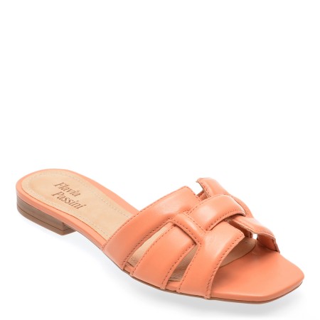 Papuci casual FLAVIA PASSINI portocalii, 356606, din piele naturala, femei
