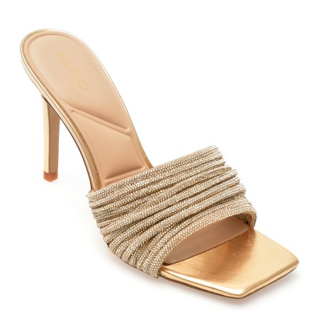 Papuci eleganti ALDO aurii, 13738915, din material textil, femei
