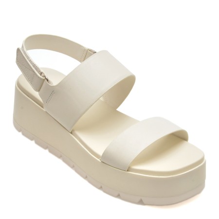 Sandale casual ALDO albe, 13713130, din piele naturala, femei