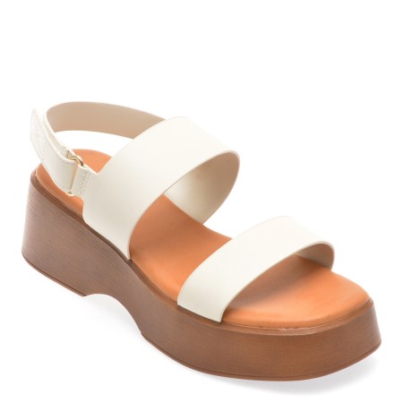 Sandale casual ALDO albe, 13734052, din piele ecologica, femei