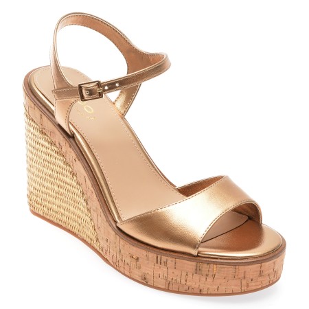 Sandale casual ALDO aurii, 13743847, din piele ecologica, femei