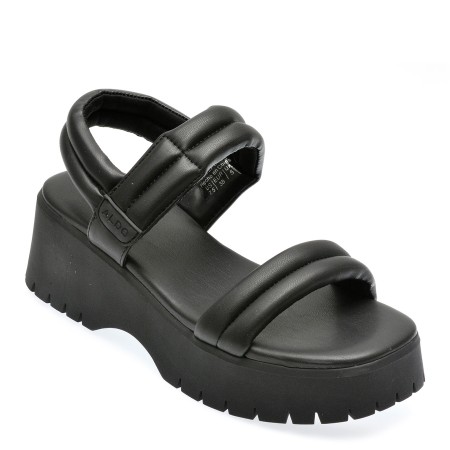 Sandale casual ALDO negre, 13568590, din piele ecologica, femei