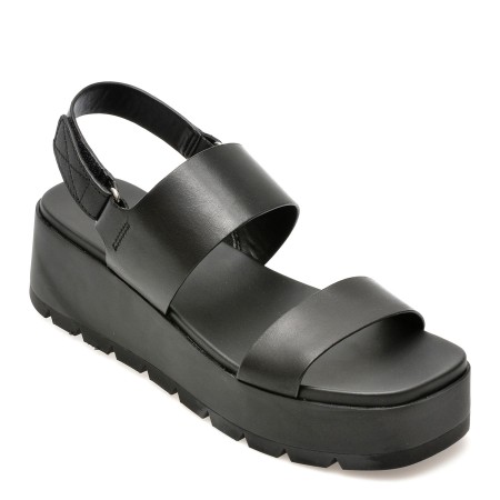Sandale casual ALDO negre, 13713120, din piele naturala, femei