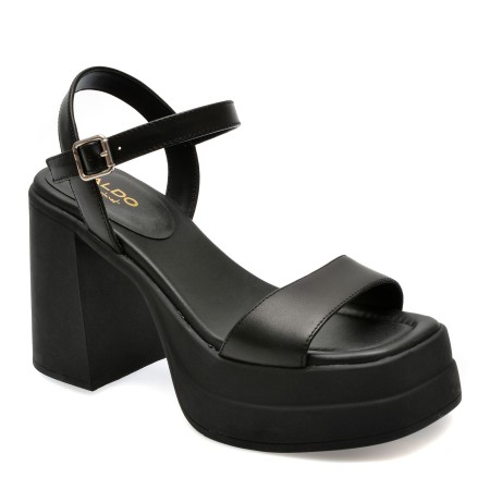 Sandale casual ALDO negre, TAINA0011, din piele naturala, femei