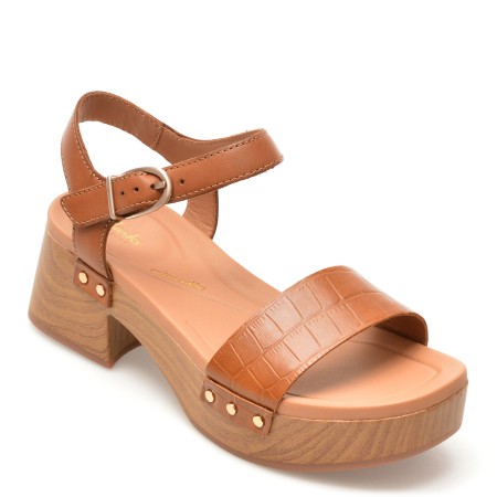 Sandale casual CLARKS maro, SIVANNE BAY, din piele naturala, femei