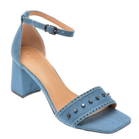 Sandale casual EPICA albastre, 110739, din material textil, femei