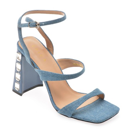 Sandale casual EPICA albastre, 827L, din material textil, femei