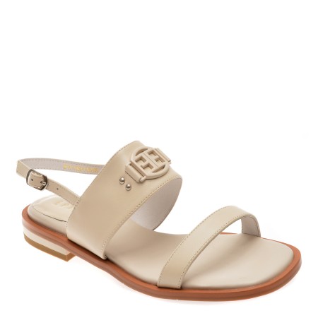 Sandale casual EPICA albe, 750503, din piele naturala, femei