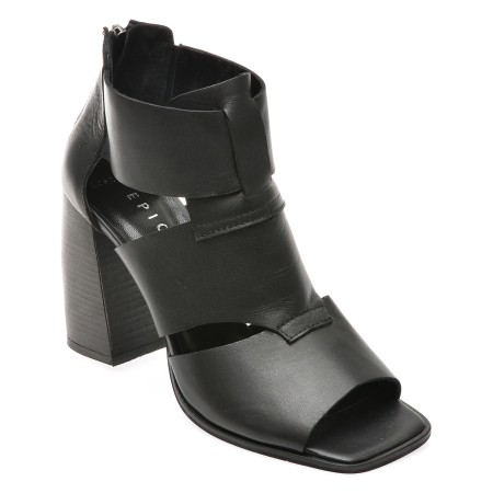 Sandale casual EPICA negre, 2352, din piele naturala, femei