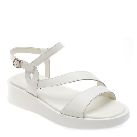 Sandale casual FLAVIA PASSINI albe, 6, din piele naturala, femei