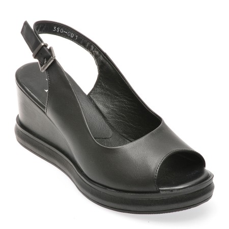 Sandale casual FLAVIA PASSINI negre, 347350, din piele naturala, femei