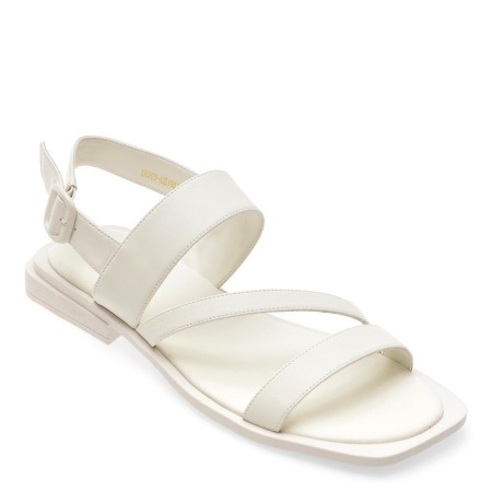 Sandale casual GRYXX albe, UZ1951, din piele naturala, femei
