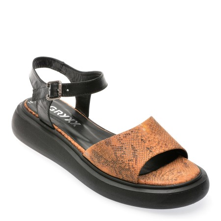 Sandale casual GRYXX maro, 2281654, din piele naturala, femei