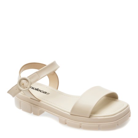 Sandale casual MOLECA albe, 5475100, din piele ecologica, femei