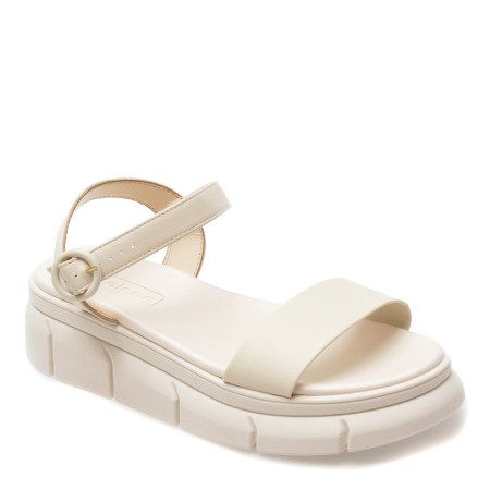 Sandale casual MOLECA albe, 5483102, din piele ecologica, femei