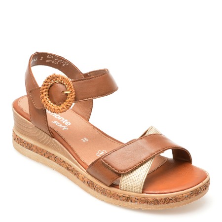 Sandale casual REMONTE maro, D30671, din piele naturala, femei