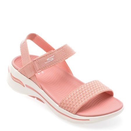 Sandale casual SKECHERS roz, 140264, din material textil, femei