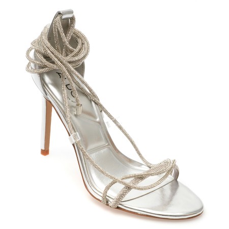 Sandale elegante ALDO argintii, 13692300, din piele ecologica, femei