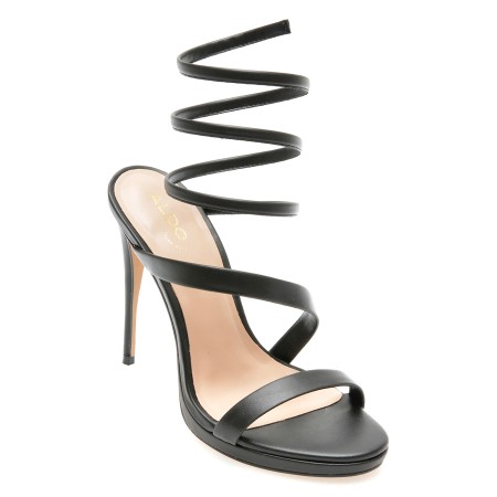 Sandale elegante ALDO negre, 13722732, din piele ecologica, femei