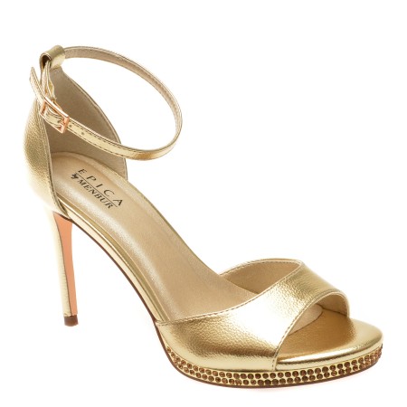 Sandale elegante EPICA BY MENBUR aurii, 25157, din piele ecologica, femei