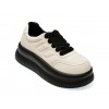 Pantofi casual FLAVIA PASSINI alb-negru, 11921, din piele ecologica