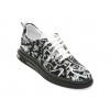 Pantofi casual GRYXX alb-negru, 1816000, din nabuc