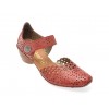Pantofi casual RIEKER rosii, 43753, din piele naturala