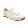 Pantofi sport BOSS albi, 7276, din material textil si piele intoarsa
