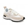 Pantofi sport PEPE JEANS albi, LUCKY PRINT,  din material textil