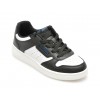 Pantofi sport SKECHERS alb-negru, QUICK STREET, din piele ecologica